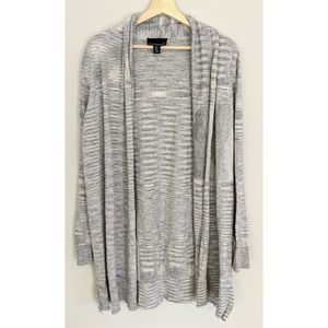 SALE Cynthi Rowley Gray Metallic Long Cardi